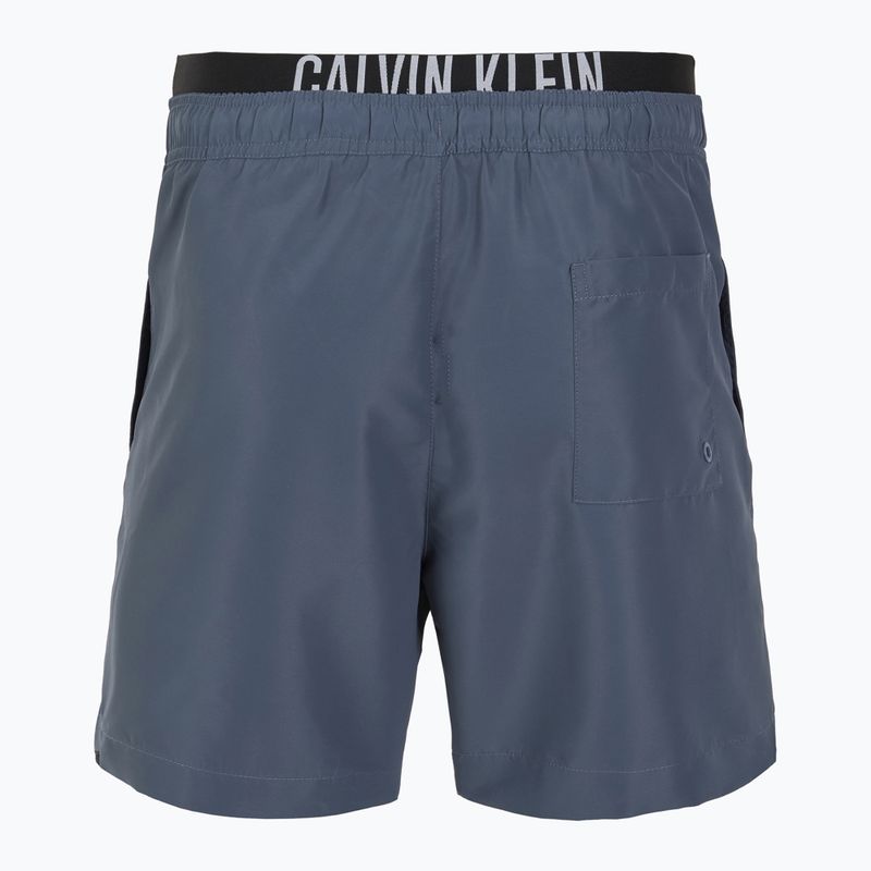 Men's Calvin Klein KM0KM01093 Intense Power Medium Double WB grisaille swim shorts 2