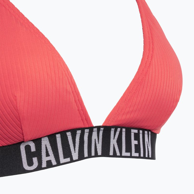 Calvin Klein swimsuit top KW0KW02750 Intense Power Rib Triangle-RP dazzling coral 3