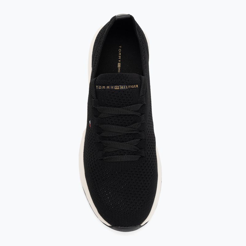 Tommy Hilfiger women's Knit Runner black shoes 5