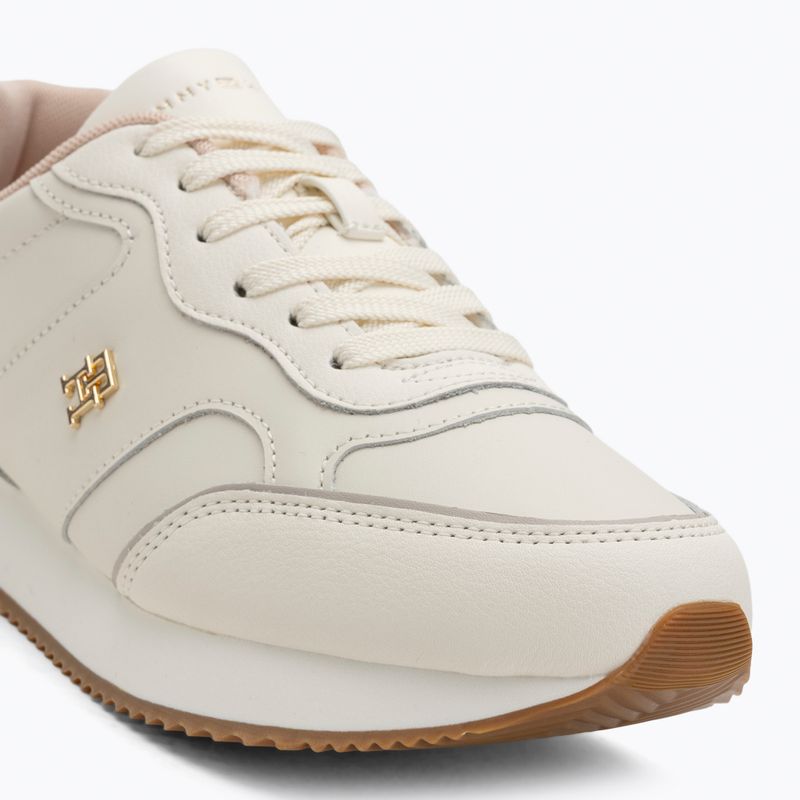 Tommy Hilfiger Leather Runner women's shoes ivory petal/newsprin 7