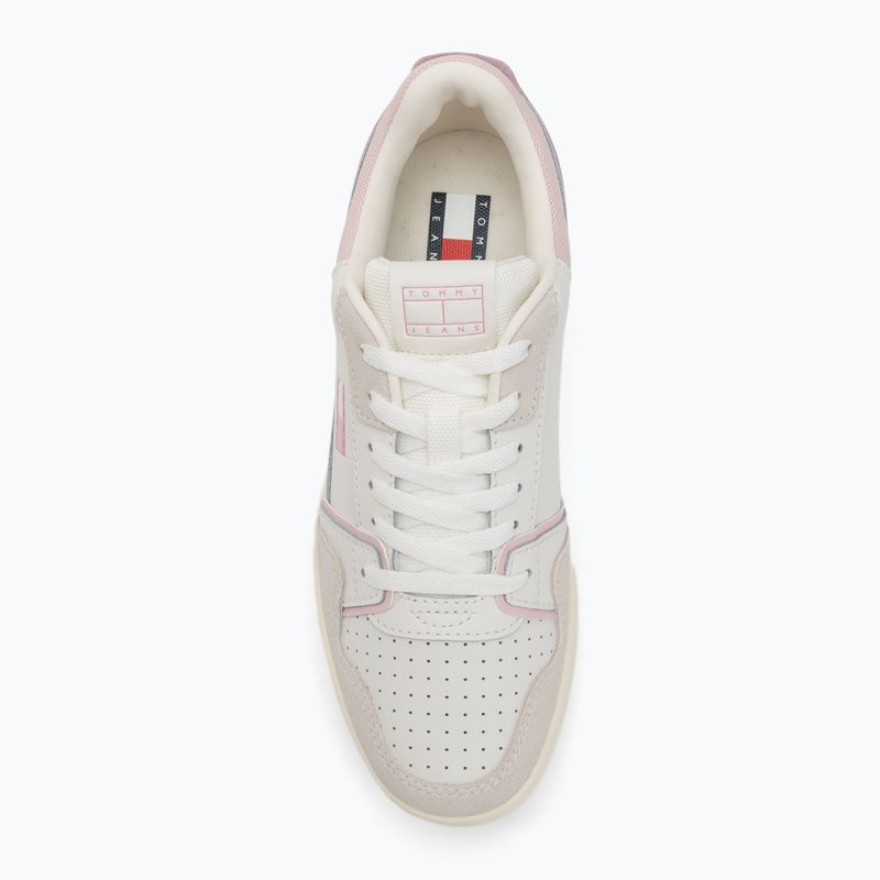 Tommy Jeans Retro Basket women's shoes ecru/misty pink 5
