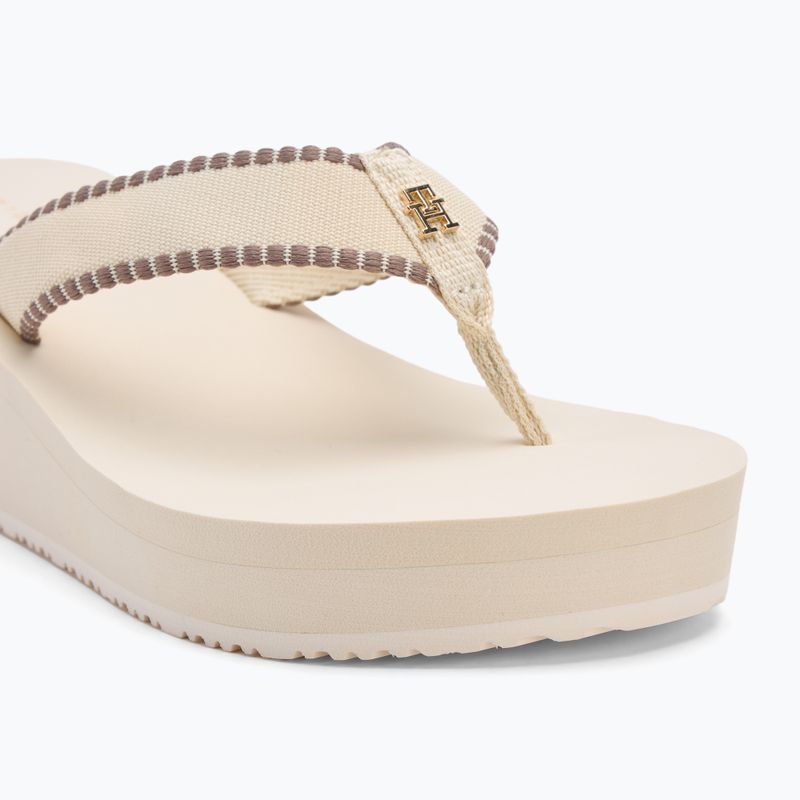 Tommy Hilfiger women's flip flops Wedge Beach Sandal muslin 7