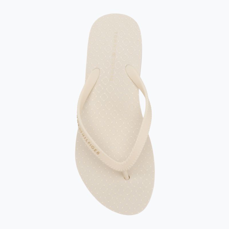 Women's Tommy Hilfiger Strap Beach Sandal ivory petal flip flops 5