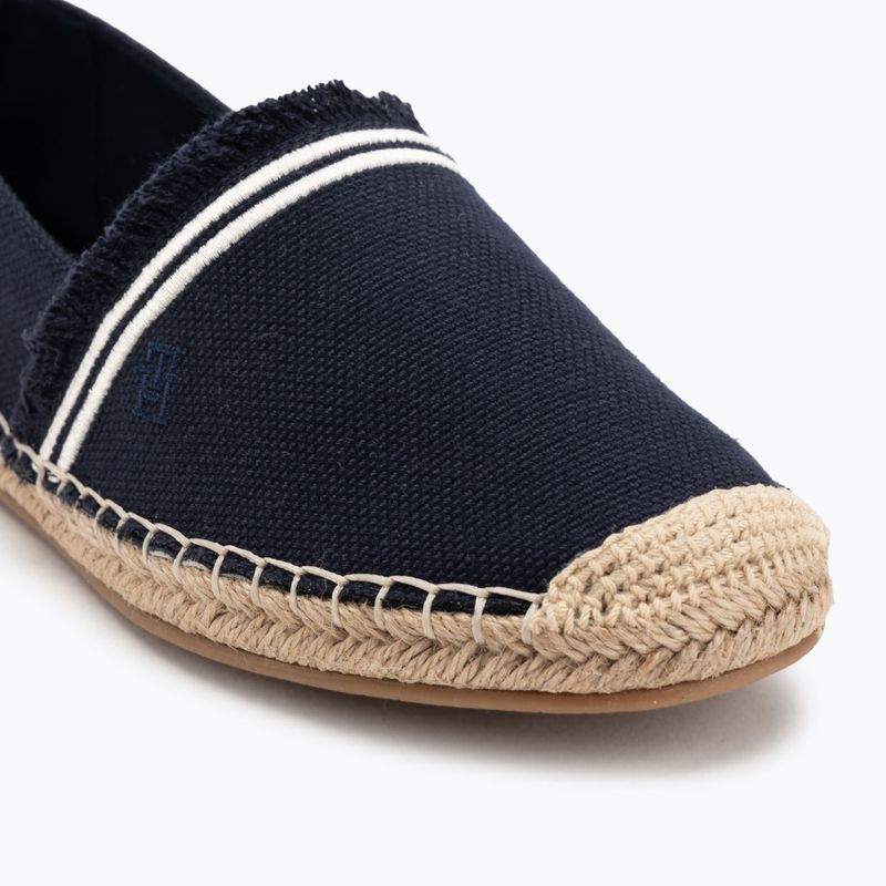 Women's espadrilles Tommy Hilfiger Fringe Canvas Closed space blue 7