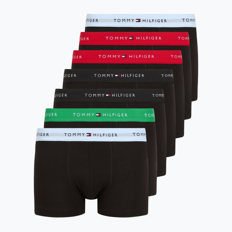 Tommy Hilfiger men's boxer shorts Repeat Logo Trunks 7 pairs breezy blue/premium green/premium red/black