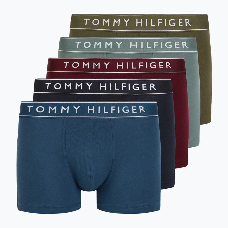 Tommy Hilfiger men's boxer shorts UM0UM03679 5 pairs desrt sky/fossil blu/utility oliv/grove grn/rouge