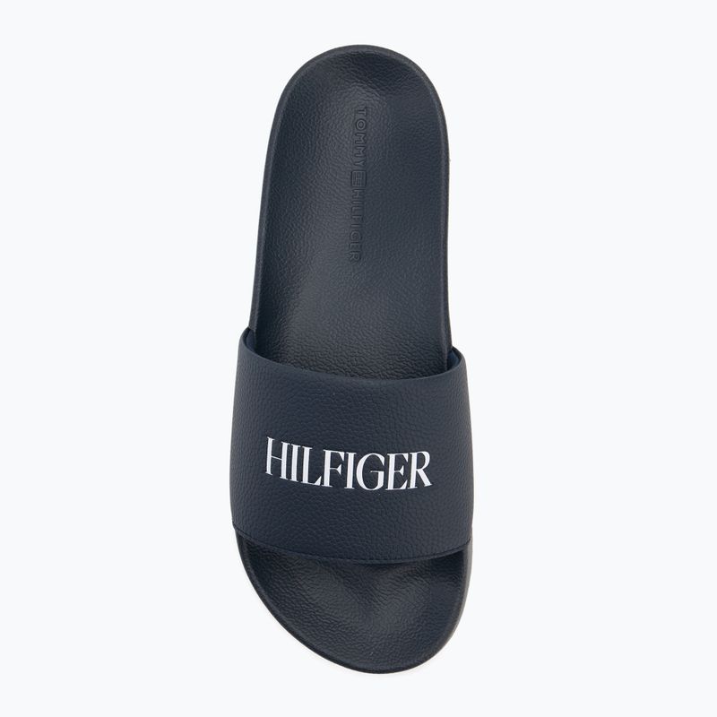 Men's Tommy Hilfiger Print Tumble Pool desert sky flip-flops 5