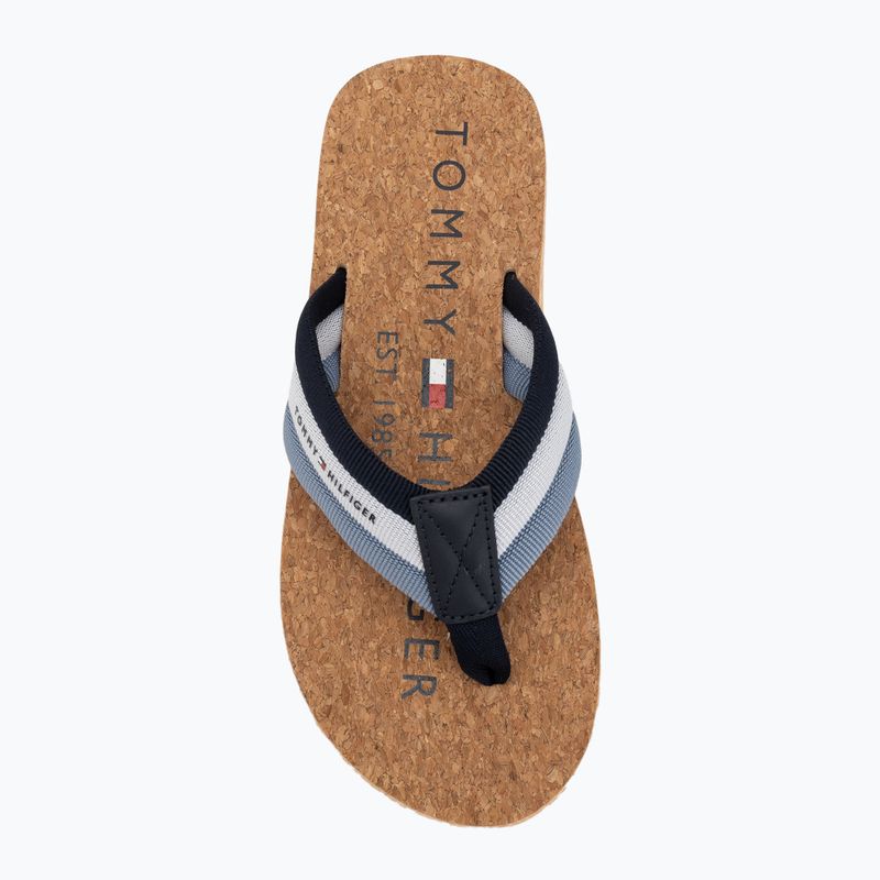Men's Tommy Hilfiger Cork Beach desert sky flip flops 5