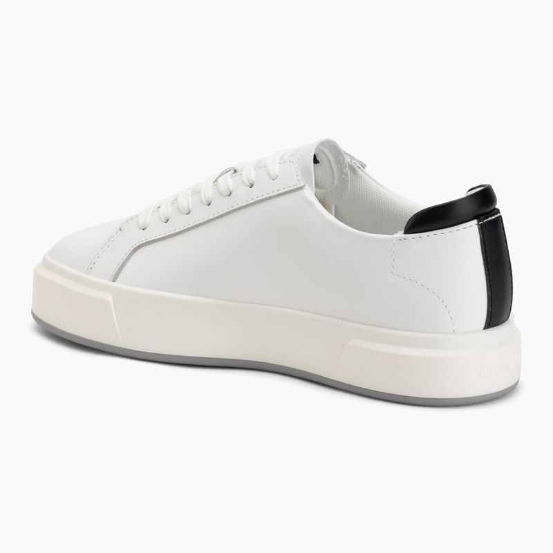 Women's shoes Calvin Klein YW0YW01945 Basket Cups Laceup Leather bright white/black 3