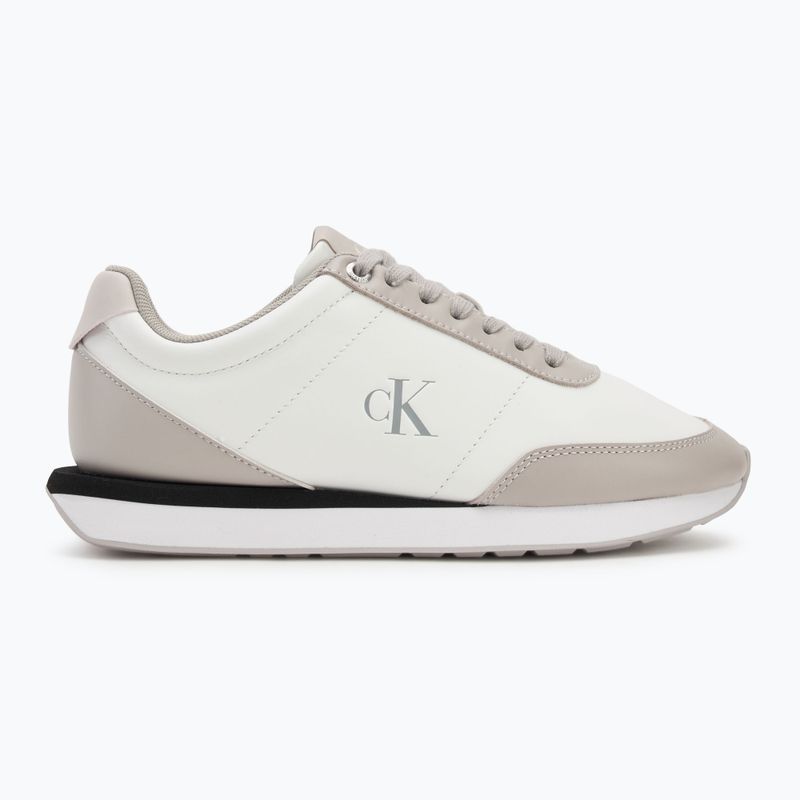Women's shoes Calvin Klein YW0YW01942 Retro Runner Lace Up Leather MG bright white/chateau 2