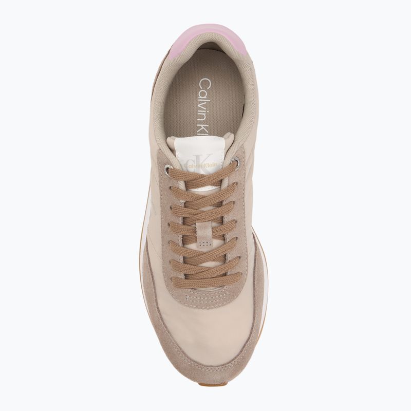 Women's shoes Calvin Klein YW0YW01990 Retro Runner Lace Up Nylon MG chateu/taupe/fragrant lilac 5