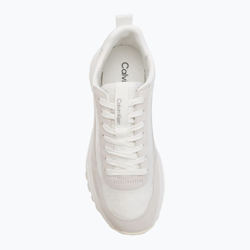 Women's shoes Calvin Klein YW0YW01995 Hike Runner Casual Ny-Su AOP WN white/marshmallow/feather gray 5