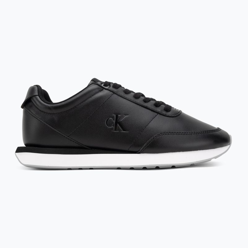 Women's shoes Calvin Klein YW0YW01942 Retro Runner Lace Up Leather MG black/formal gray 2