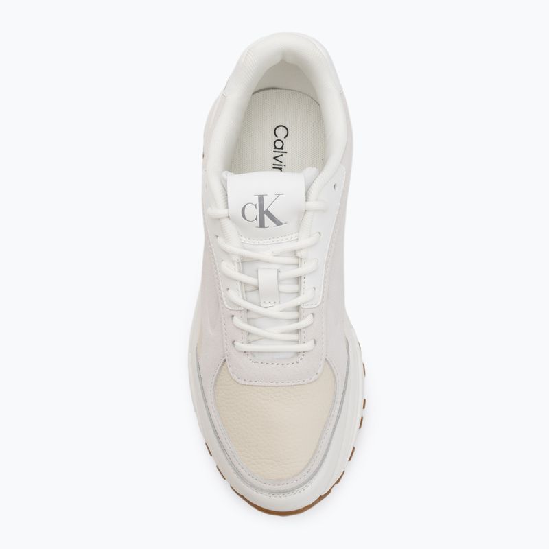 Men's shoes Calvin Klein YM0YM01289 Hike Runner HF Leather Mix bright white/creamy white/eggshell 5