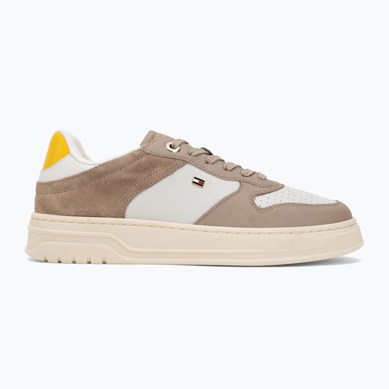 Women's shoes Tommy Hilfiger Sporty Cupsole Tumbled Leather costal taupe/ecru/yellow 2