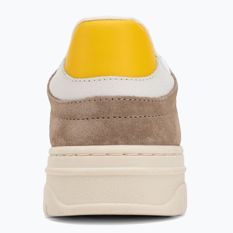 Women's shoes Tommy Hilfiger Sporty Cupsole Tumbled Leather costal taupe/ecru/yellow 6