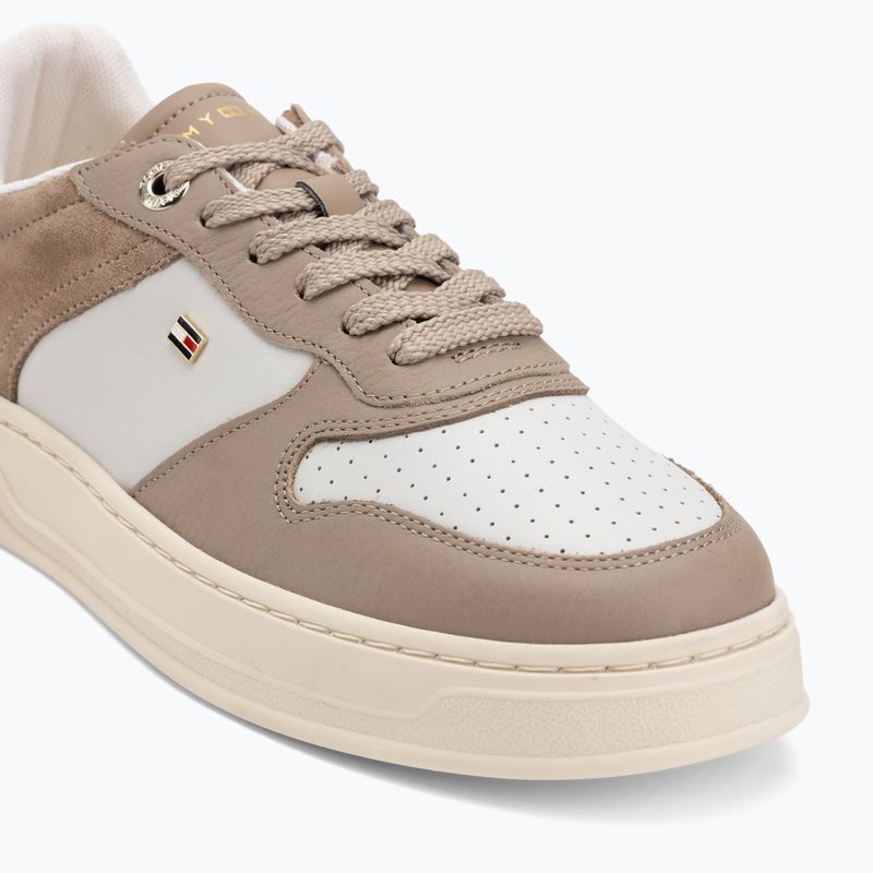 Women's shoes Tommy Hilfiger Sporty Cupsole Tumbled Leather costal taupe/ecru/yellow 7