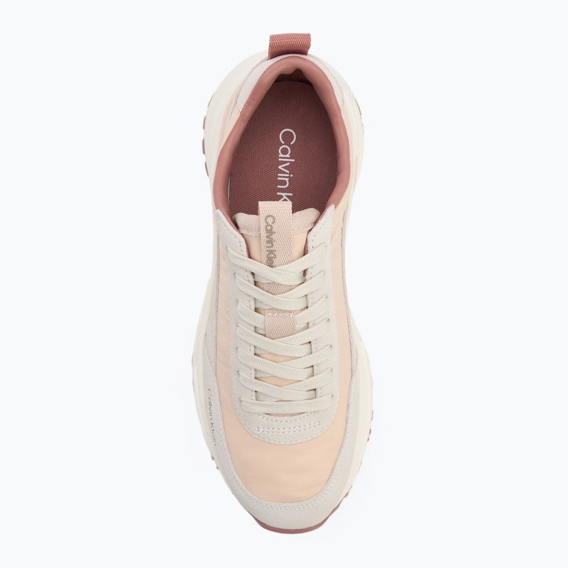 Women's shoes Calvin Klein YW0YW02075 Hike Runner Mg Nylon Mix whisper pink/dark ecru/dusty rose 5
