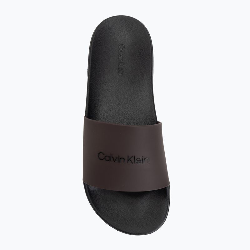 Men's slides Calvin Klein HM0HM02107 EssMonobrand black/bordeaux 5