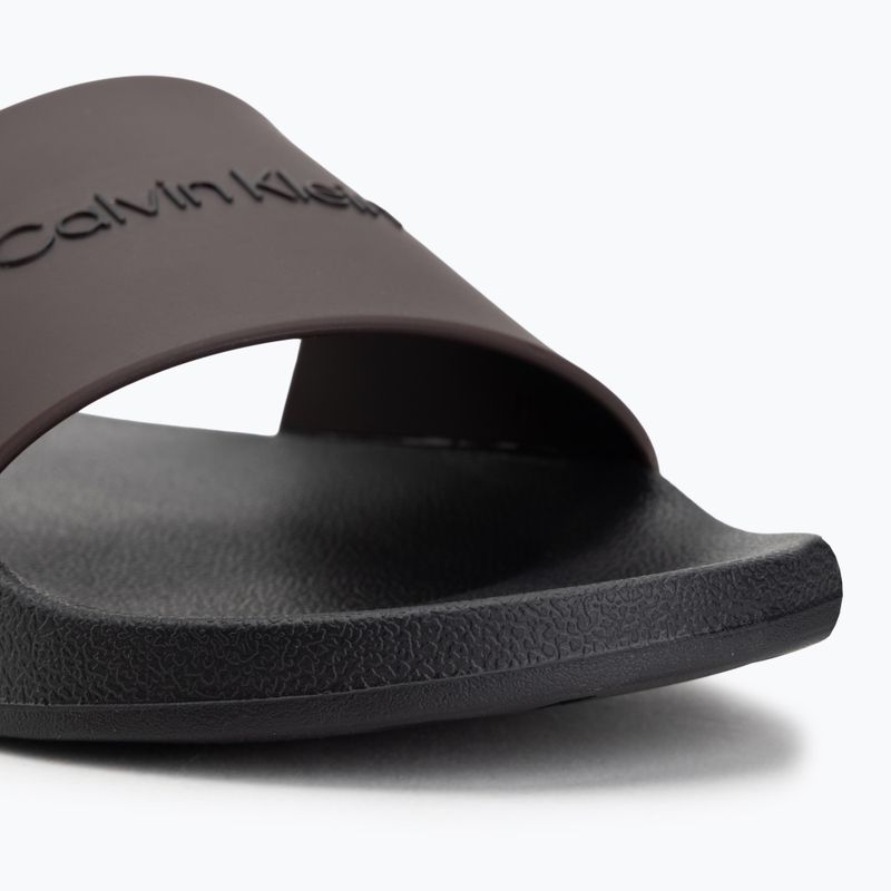 Men's slides Calvin Klein HM0HM02107 EssMonobrand black/bordeaux 7
