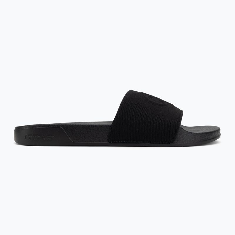 Men's slides Calvin Klein Ess Monogram triple black 2