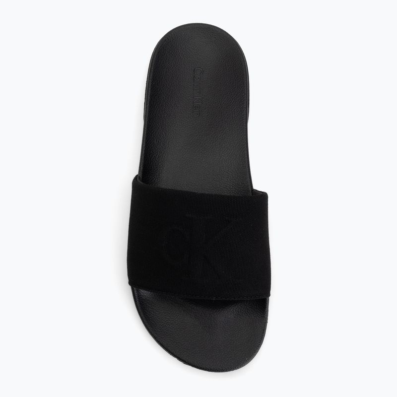 Men's slides Calvin Klein Ess Monogram triple black 5