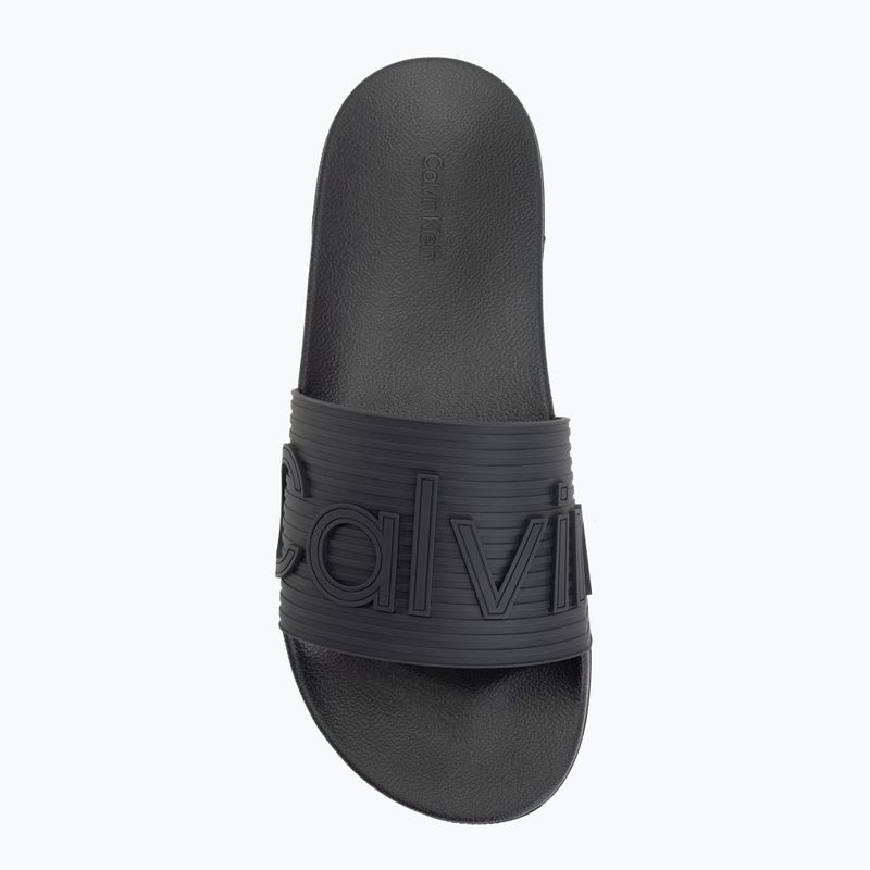 Men's slides Calvin Klein HM0HM02113 Ess Texture triple black 5