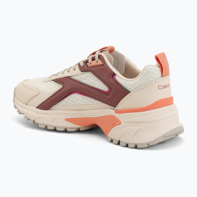 Women's shoes Calvin Klein HW0HW03002 Hike Run Ckstripe Mesh off white/oatmeal/dusty rose 3
