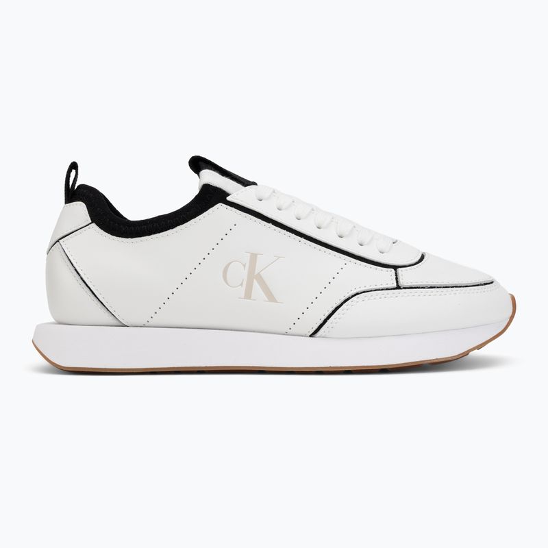 Women's shoes Calvin Klein HW0HW02994 Retro Runner Sock Patch Leather bright white/black 2