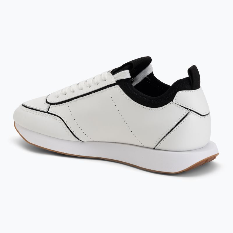 Women's shoes Calvin Klein HW0HW02994 Retro Runner Sock Patch Leather bright white/black 3