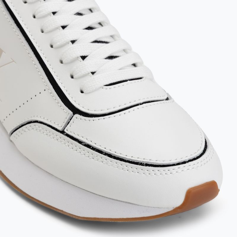 Women's shoes Calvin Klein HW0HW02994 Retro Runner Sock Patch Leather bright white/black 7