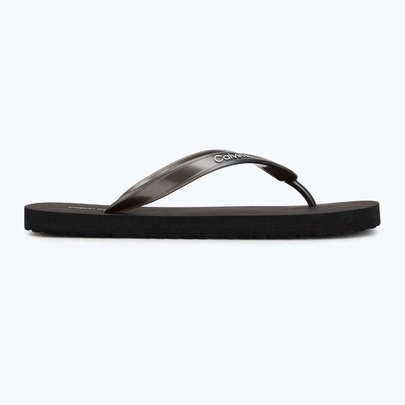 Women's flip-flops Calvin Klein HW0HW02956 Tpu Metallic triple black 2