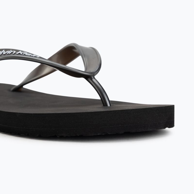 Women's flip-flops Calvin Klein HW0HW02956 Tpu Metallic triple black 7