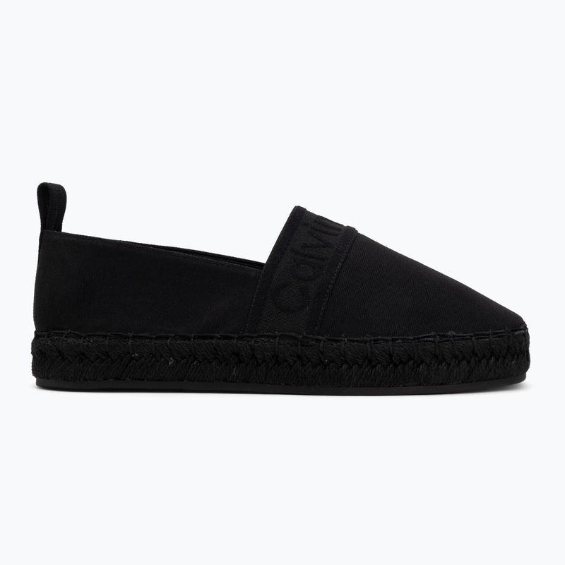 Women's espadrilles Calvin Klein HW0HW02934 Oblique Webbing Triple Black 2
