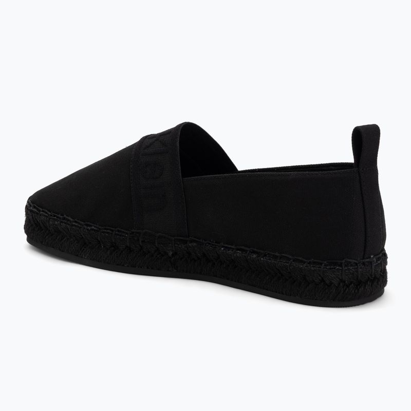 Women's espadrilles Calvin Klein HW0HW02934 Oblique Webbing Triple Black 3