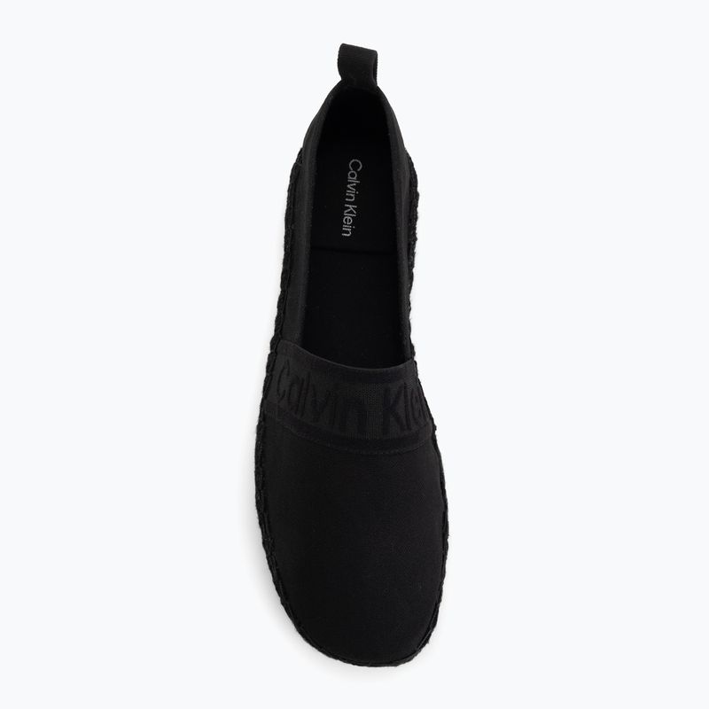 Women's espadrilles Calvin Klein HW0HW02934 Oblique Webbing Triple Black 5