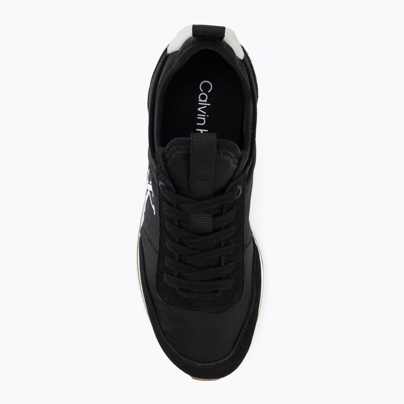 Women's shoes Calvin Klein YW0YW02060 Retro Runner Sock Laceup Mix Mat black/bright white 5