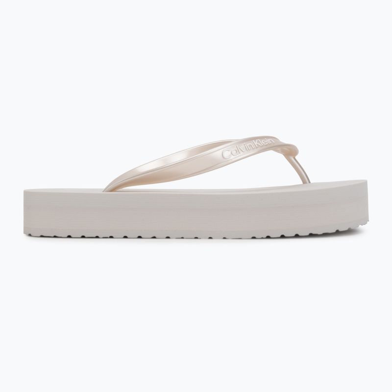 Women's flip-flops Calvin Klein HW0HW03120 Flatform silver 2