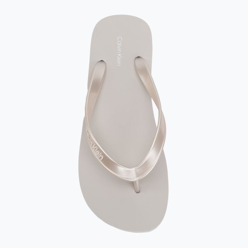 Women's flip-flops Calvin Klein HW0HW03120 Flatform silver 5