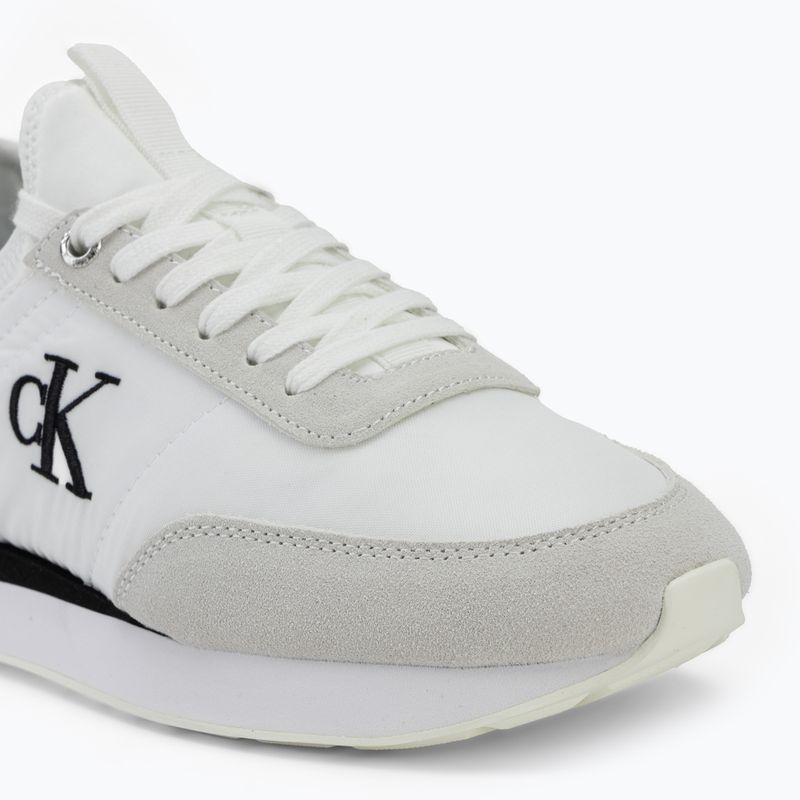 Women's shoes Calvin Klein YW0YW02060 Retro Runner Sock Laceup Mix Mat bright white/black/marshmallow 7