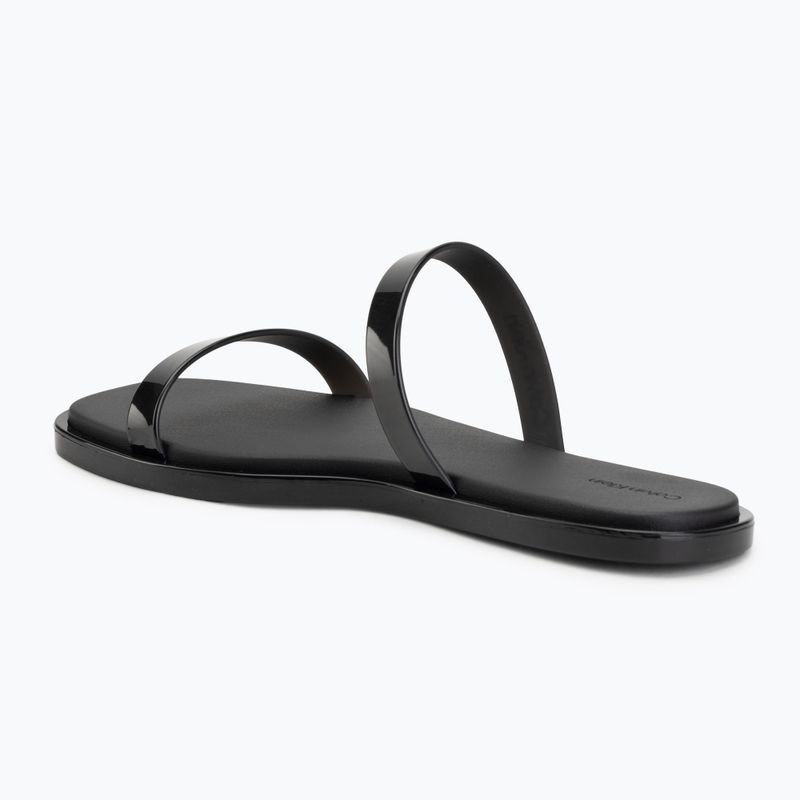 Women's slides Calvin Klein HW0HW02963 Jelly Doub Bar Shiny triple black 3
