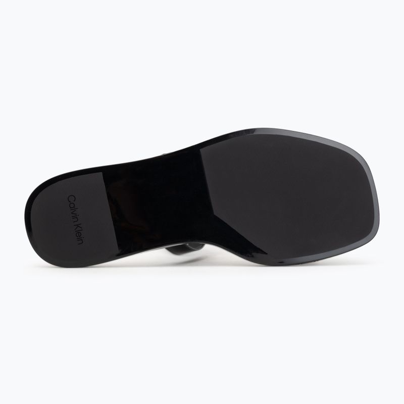 Women's slides Calvin Klein HW0HW02963 Jelly Doub Bar Shiny triple black 4