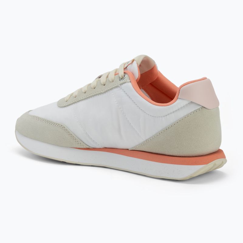 Women's shoes Calvin Klein YW0YW01990 Retro Runner Lace Up Nylon Mg brilliant white/light cashew/pink 3
