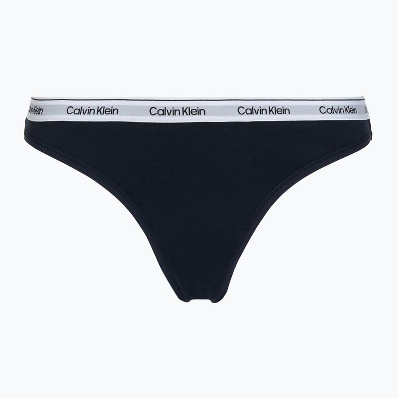 Women's thongs Calvin Klein LV00QD5209 Thong 3 pairs shoreline/snow heather/pear sorbe 4