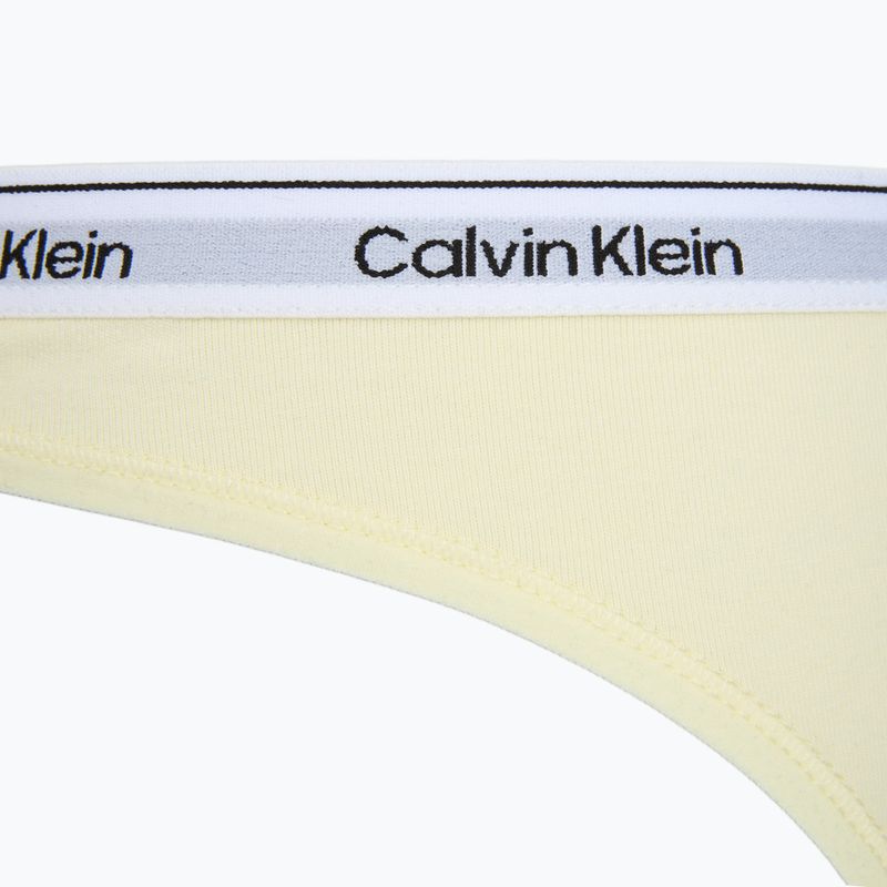 Women's thongs Calvin Klein LV00QD5209 Thong 3 pairs shoreline/snow heather/pear sorbe 6