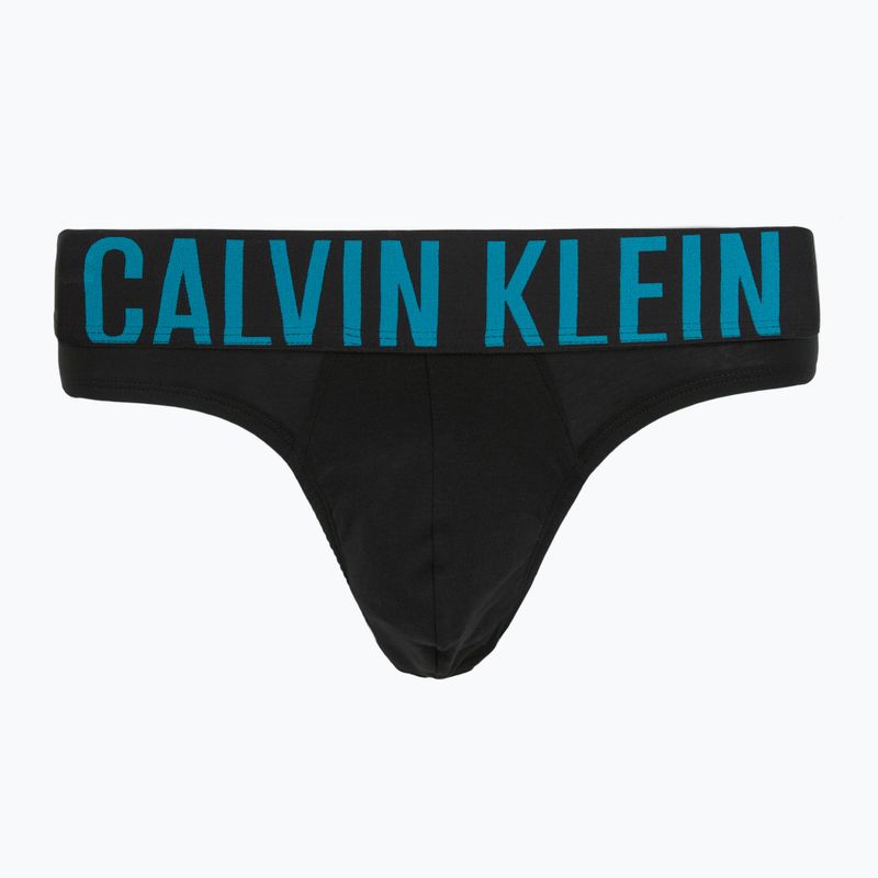 Men's briefs Calvin Klein 000NB3607A Hip Brief 3 pairs black w/oatmeal logo/black w/age 4