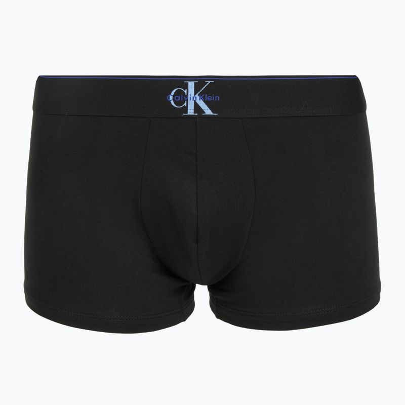 Men's boxer shorts Calvin Klein LV00NB4472 Trunk 3 pairs black w/blue river fog/blue river 6