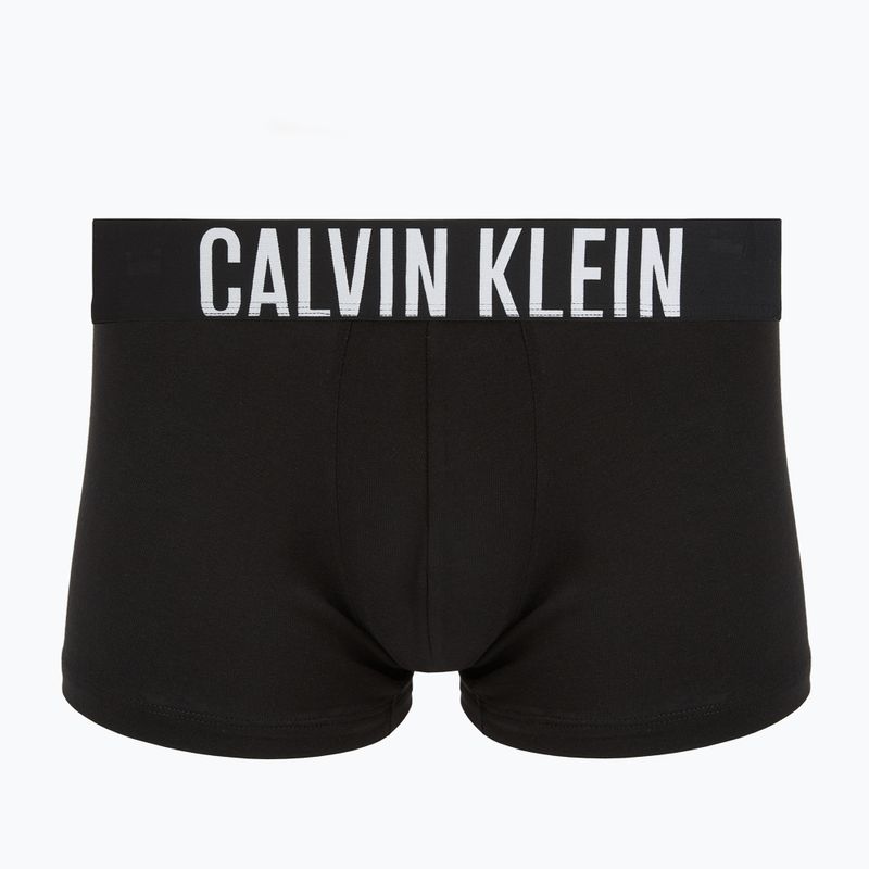 Men's boxers Calvin Klein 000NB3608A Trunk 3 pairs black with harbor mist logo/ black with 2