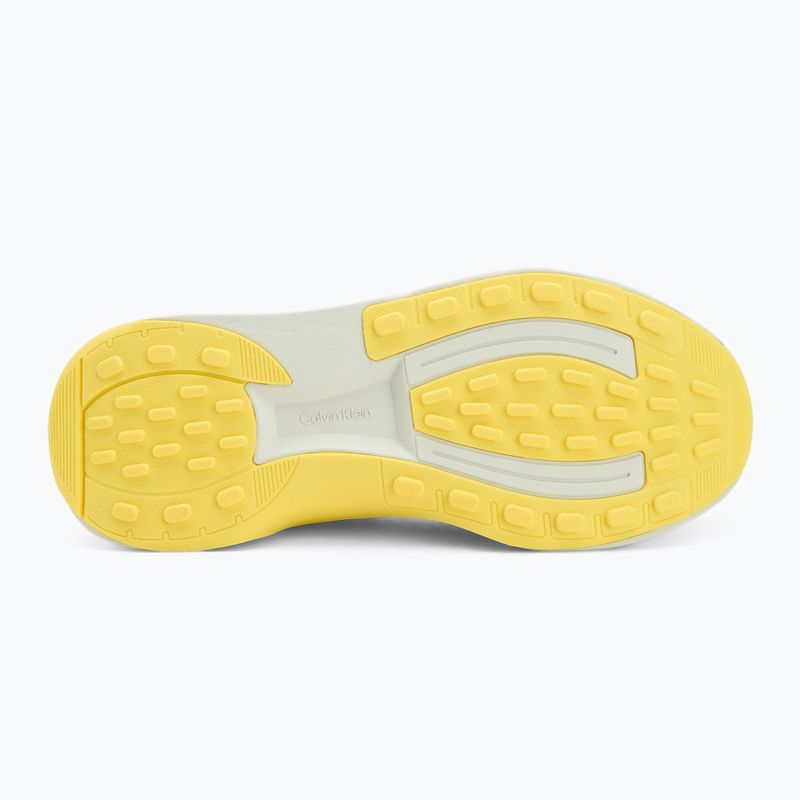 Men's shoes Calvin Klein YM0YM01457 Chunky Runner Lace Up Sock Knit vaporous white/coal/buttercup 4