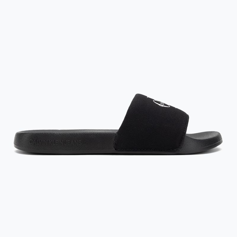 Women's slides Calvin Klein YW0YW01967 Monogram Logo 0GM black/bright white 2